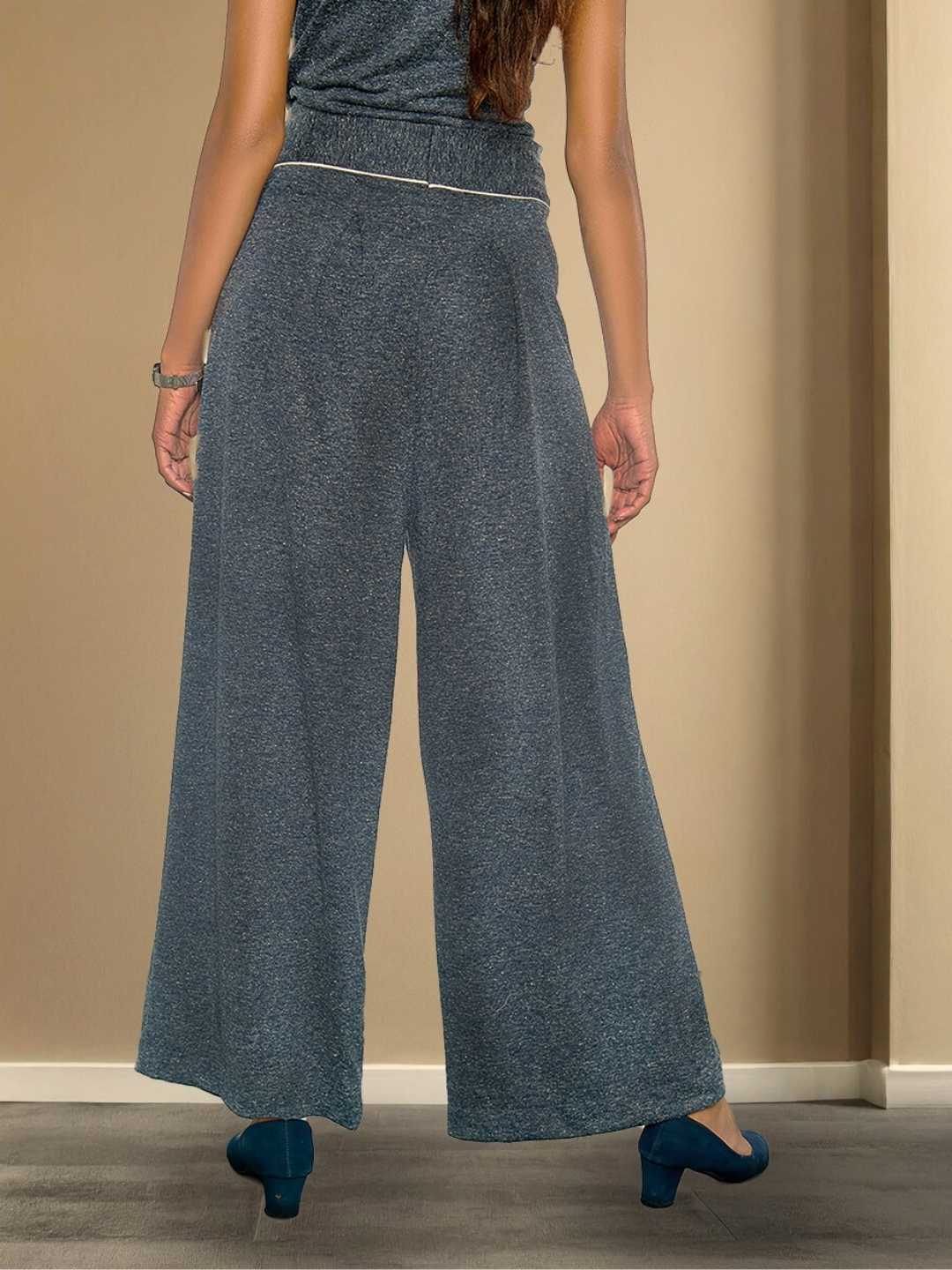 Reyna Recycled Polyester & Hemp High-Waist Pants | Jhultaru