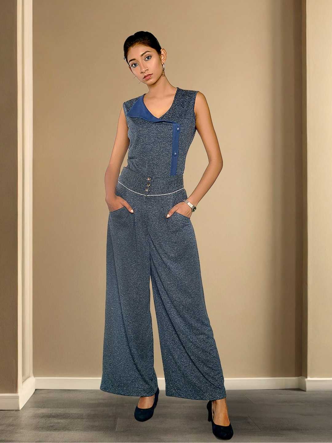 Reyna Recycled Polyester & Hemp High-Waist Pants | Jhultaru