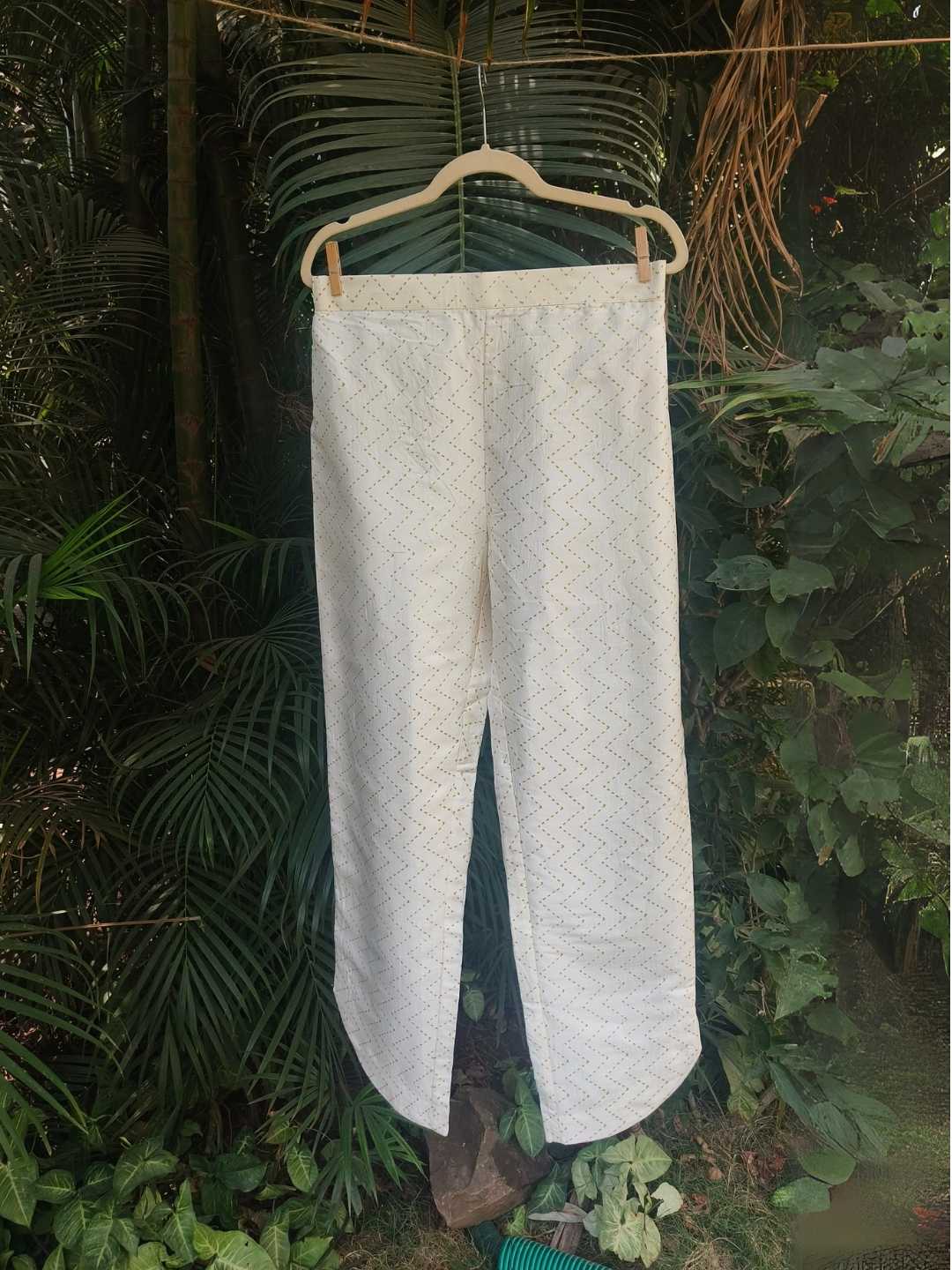 Selene White Co-ord Set- Handwoven Kosa Silk | Jhultaru
