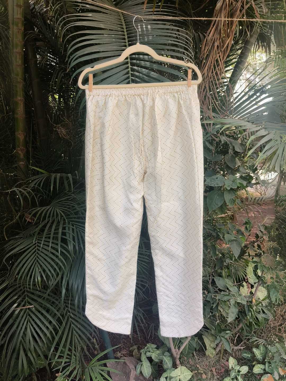 Selene White Co-ord Set- Handwoven Kosa Silk | Jhultaru