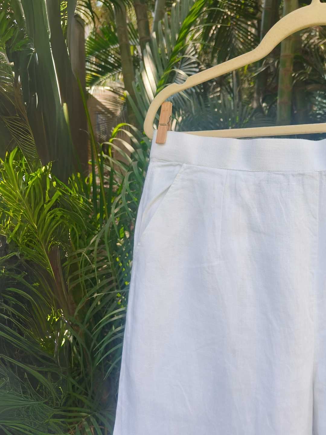 Vianca White Hemp Pants | Jhultaru