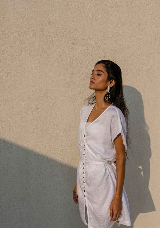 Daydream White Tencel Dress