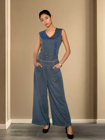 Reyna Recycled Polyester & Hemp High-Waist Pants | Jhultaru