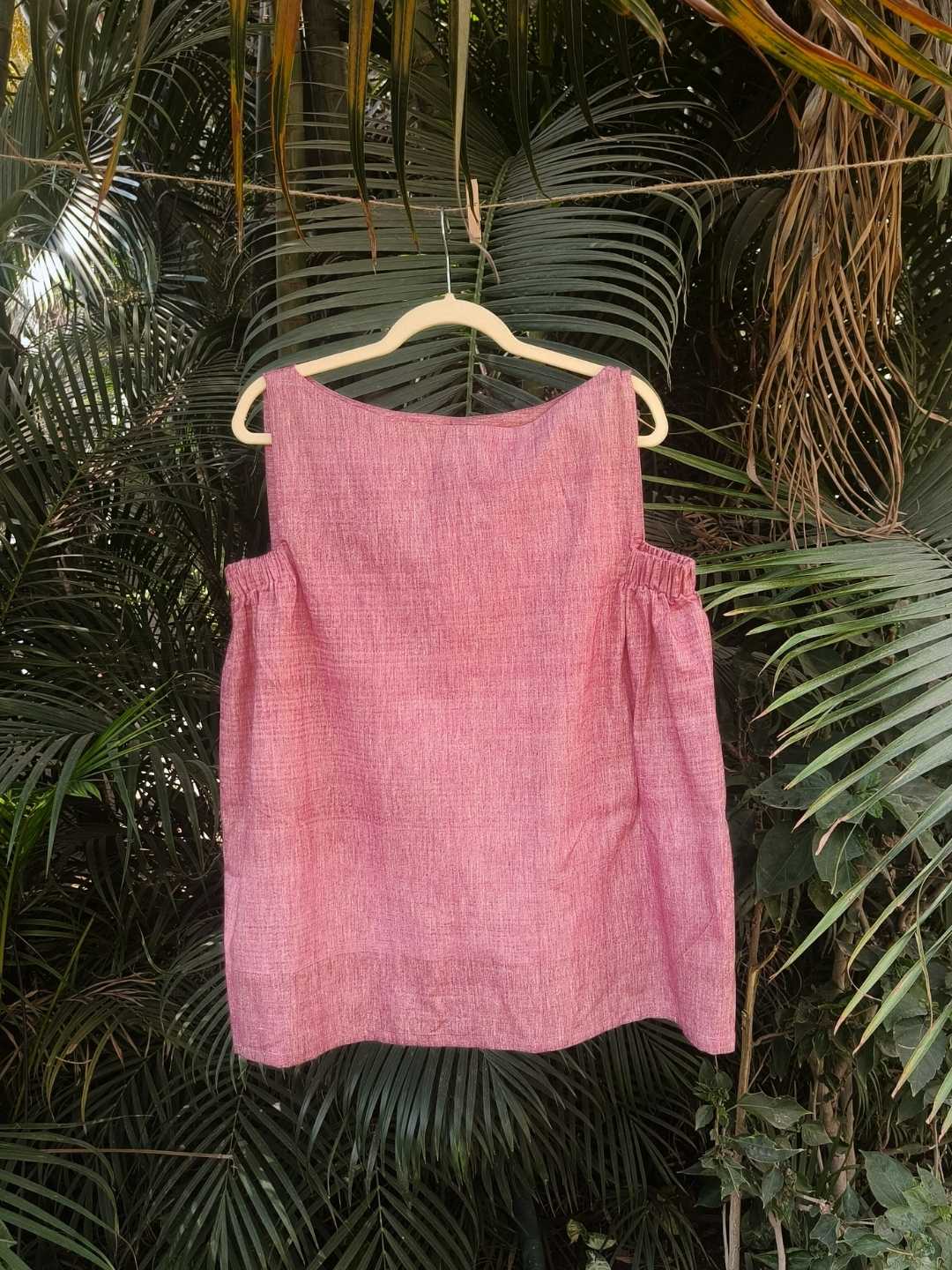 Merlot Handwoven Khadi Cotton Top | Jhultaru