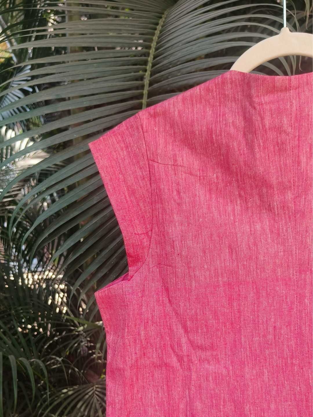 Rose Wrap Vest in Handwoven Khadi Cotton | Jhultaru