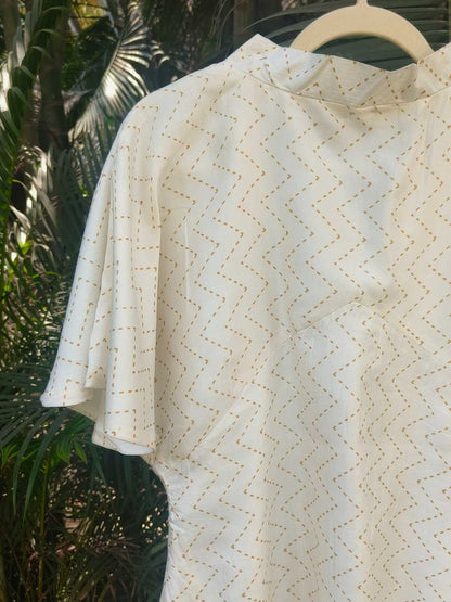 Selene White Kurta- Kosa Silk White Kurta | Jhultaru