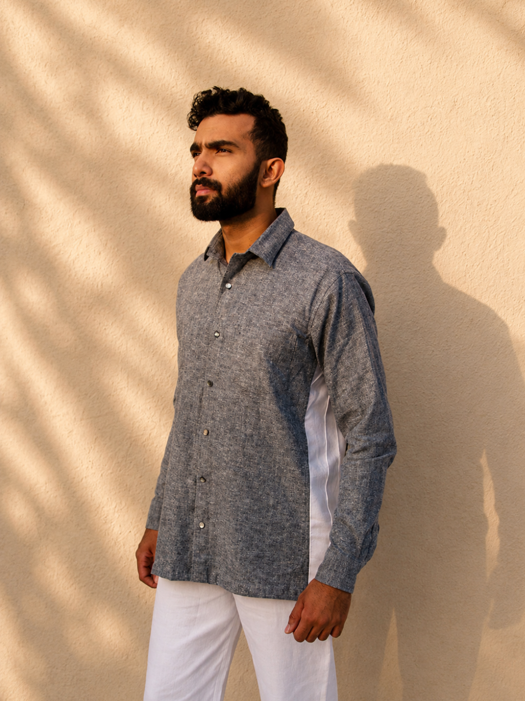 Halo Grey Hemp Shirt | Jhultaru