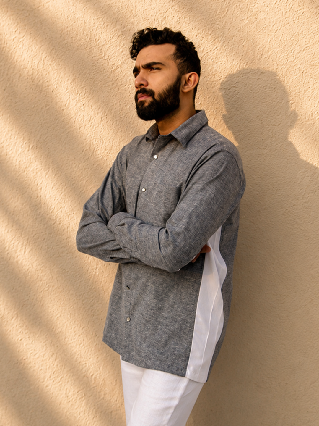 Halo Grey Hemp Shirt | Jhultaru