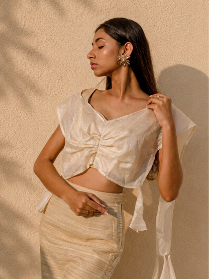 Nyra Skirt & Titli Top Silk Set | Jhultaru