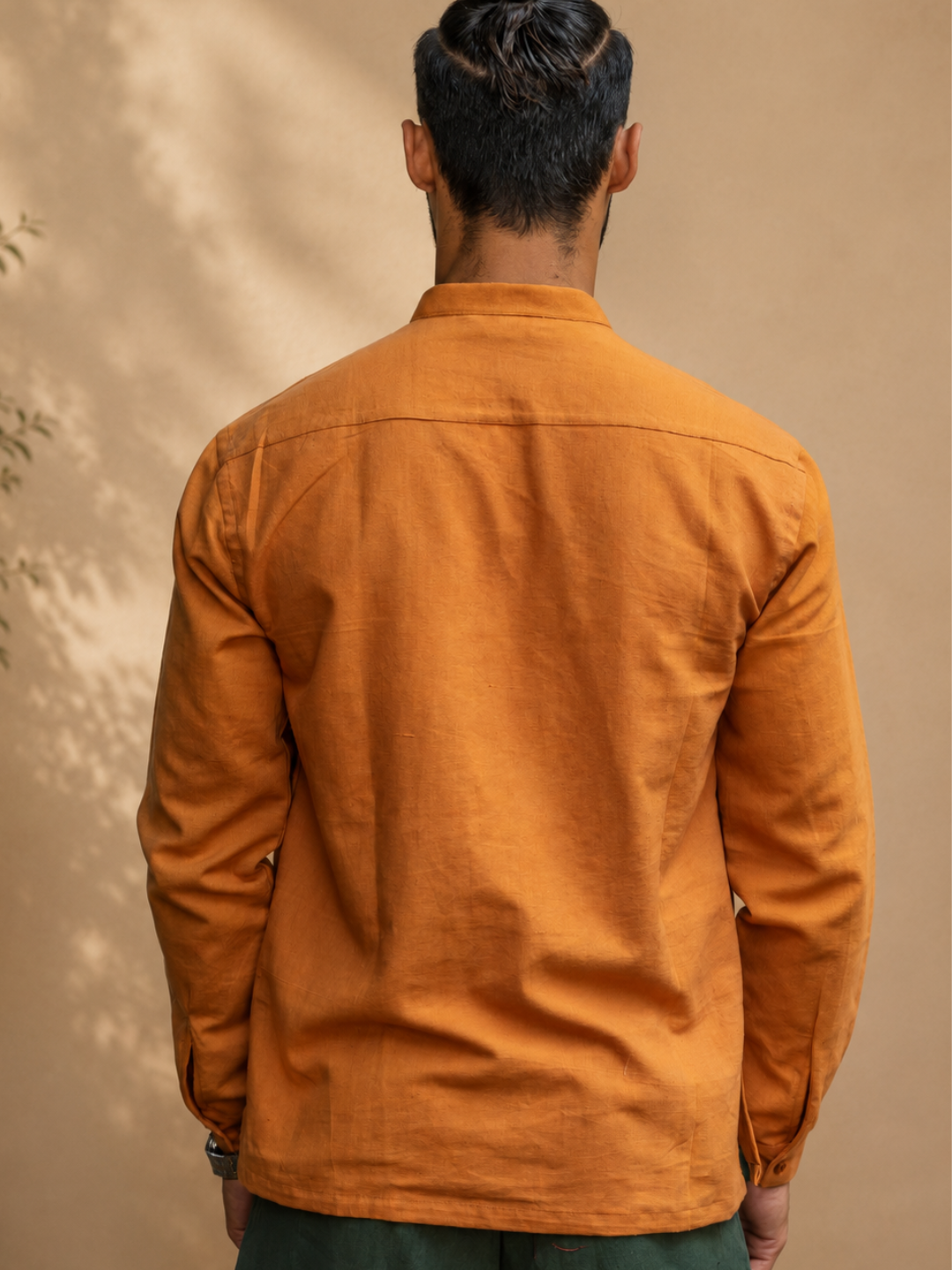 Marigold Men's Khadi Shirt | Jhultaru