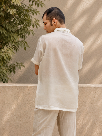 Evie Tussar Silk Shirt | Jhultaru