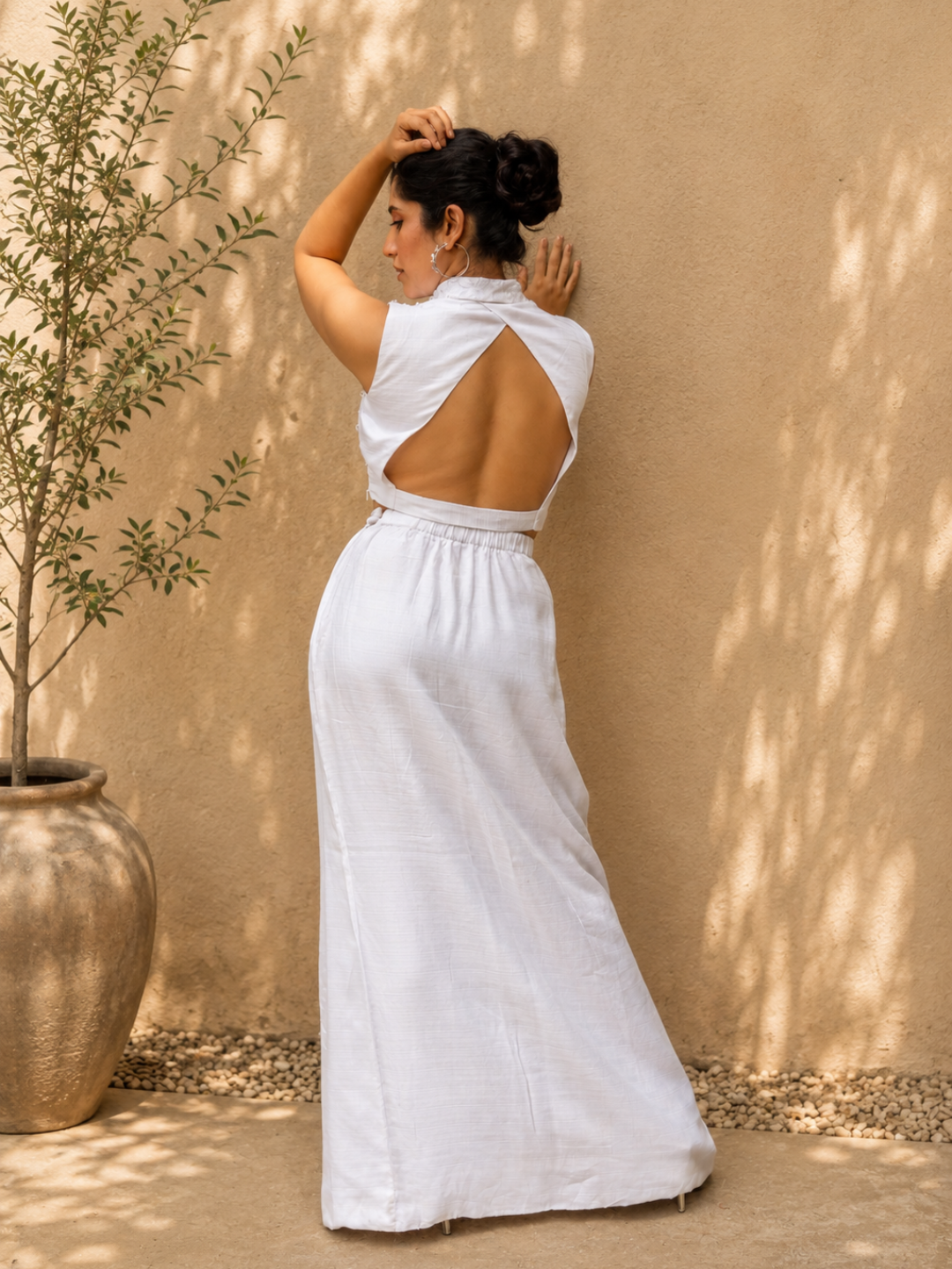Gigi-Lottie White Tencel Co-Ord Set | Jhultaru
