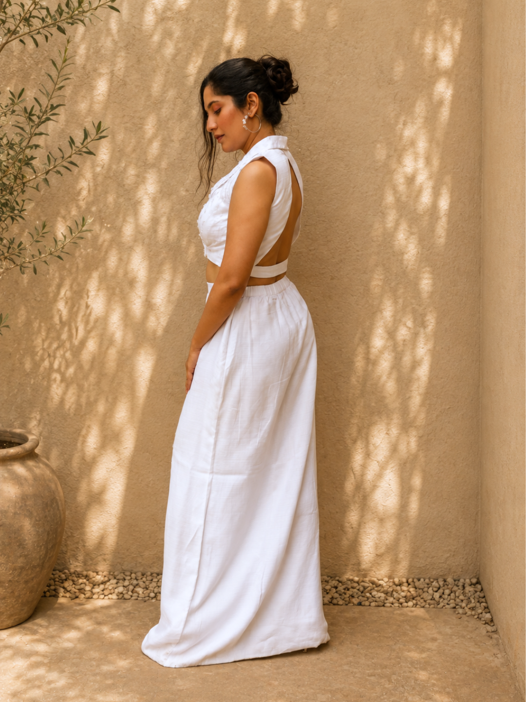 Gigi-Lottie White Tencel Co-Ord Set | Jhultaru