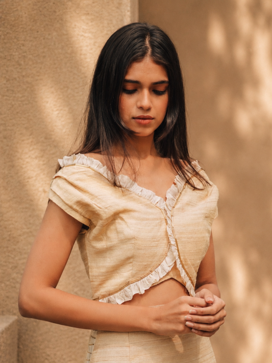 Sunheri Silk Top | Jhultaru