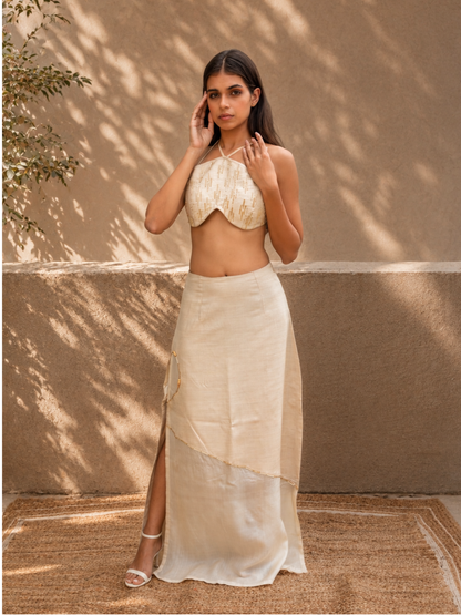 Aced Heart Embellished Skirt | Jhultaru