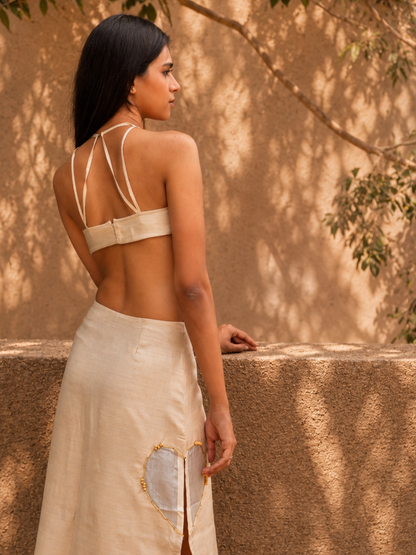 Aced Heart Embellished Skirt | Jhultaru