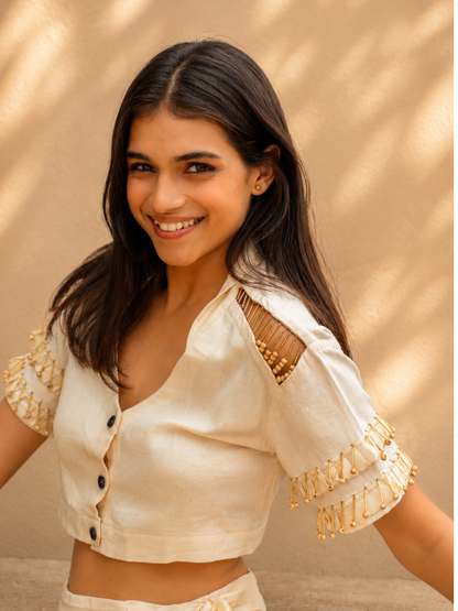 Arin Kala Cotton Crop Top | Jhultaru