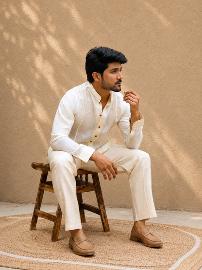Theo Tussar Silk Shirt | Jhultaru