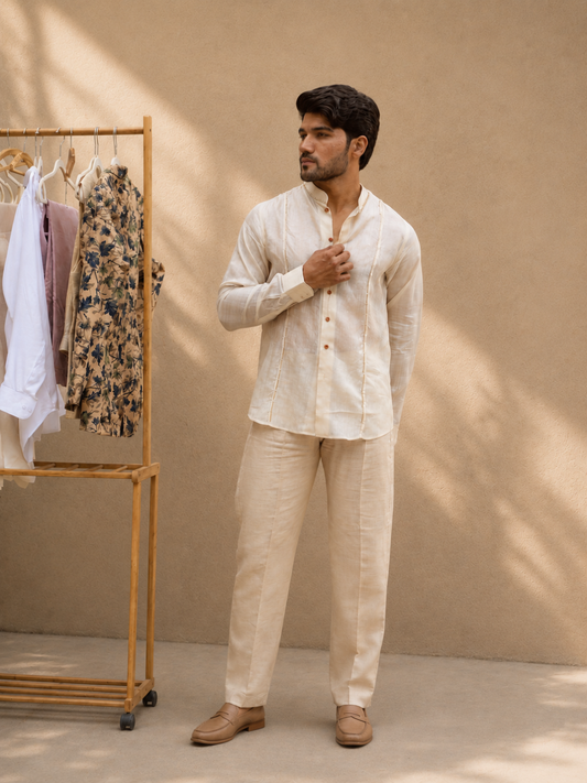 Theo Tussar Silk Shirt | Jhultaru