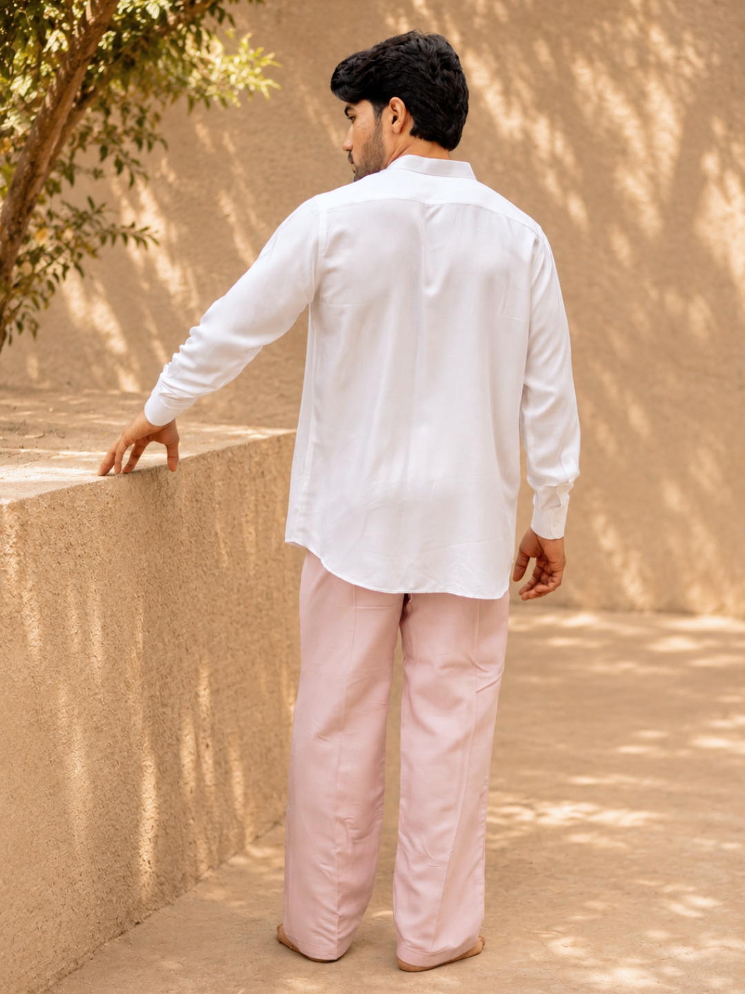 Rowan Pin Tucked Tencel Shirt | Jhultaru