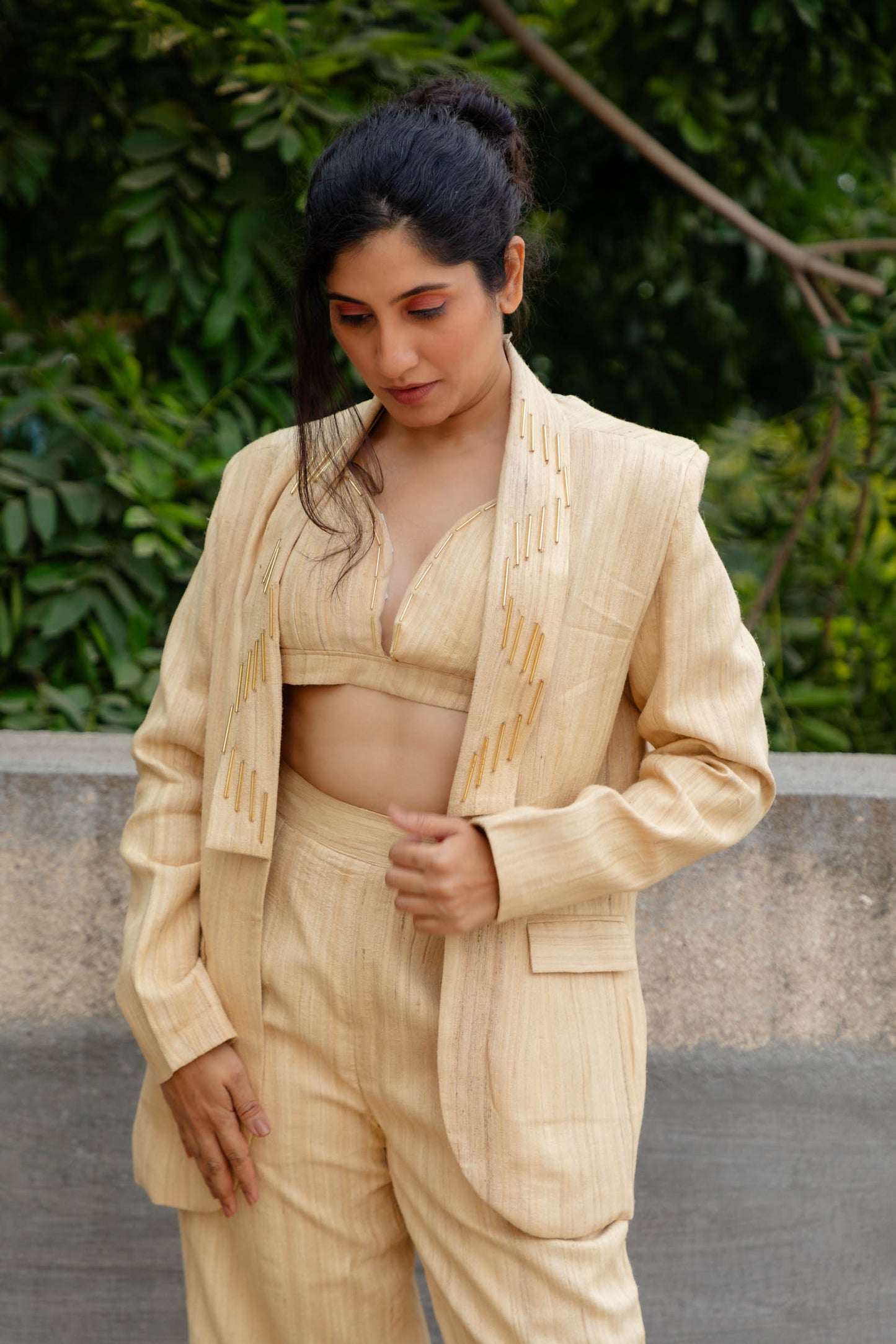 Golden Embrace Blazer Set