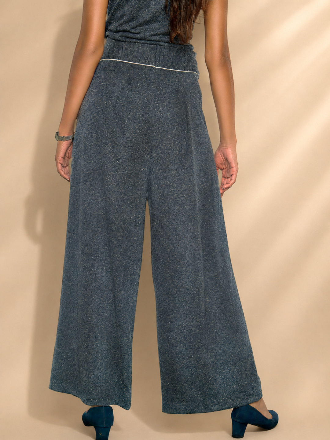Reyna Recycled Polyester & Hemp High-Waist Pants | Jhultaru