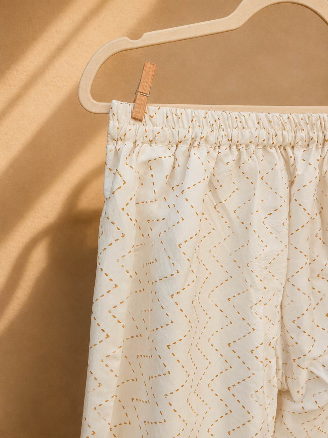 Selene White Pants- Kosa Silk with Gold Weave | Jhultaru