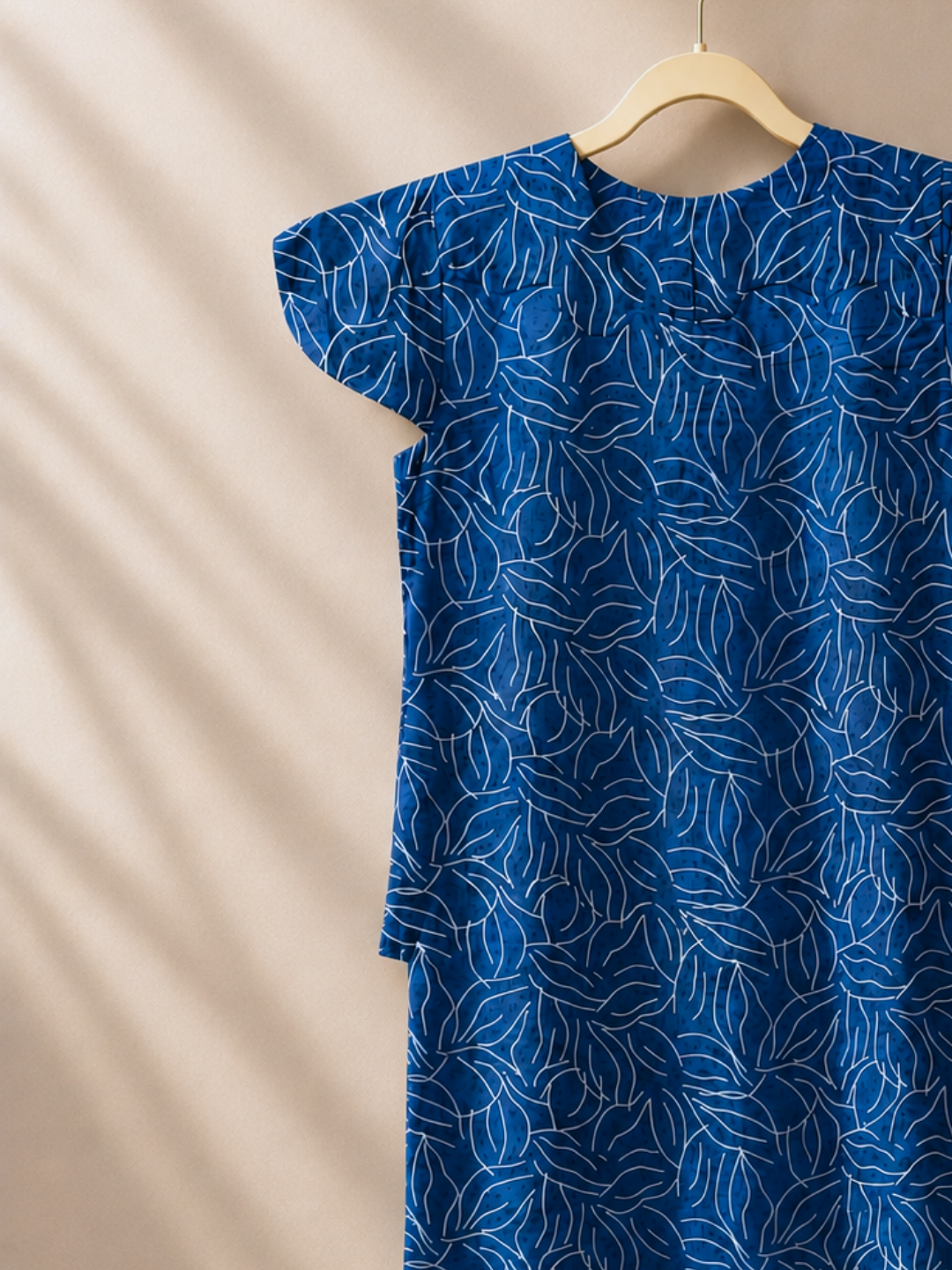 Azura Bright Blue Kurta- Handcrafted Kosa Silk Kurta | Jhultaru