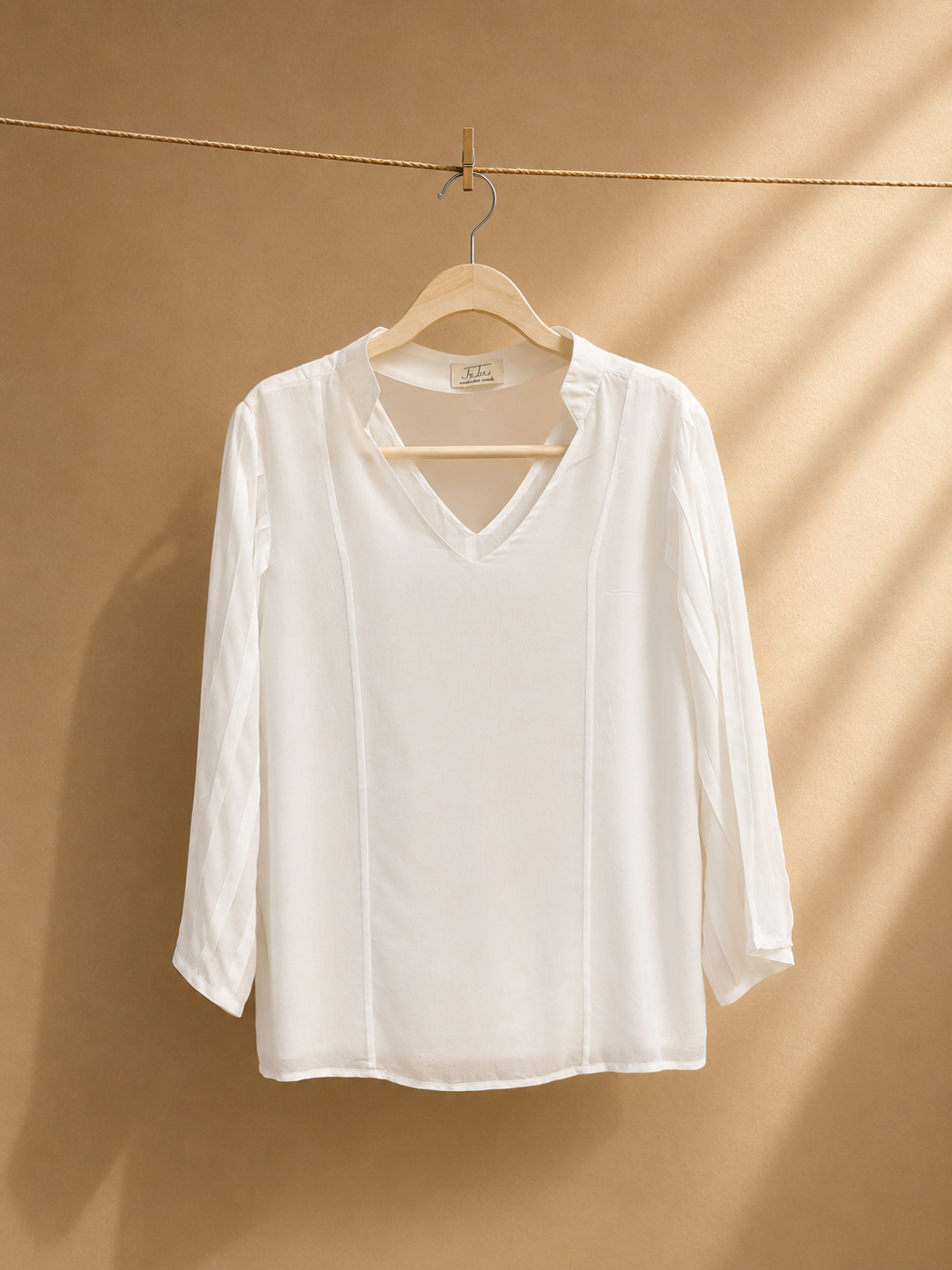 Ivora White Tencel Top | Jhultaru