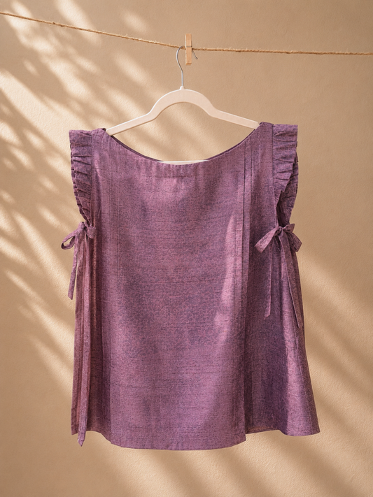 Velora Handwoven Silk Top | Jhultaru