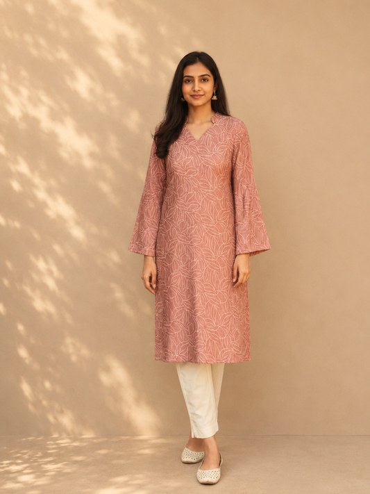 Sorbet Kosa Silk Kurta | Jhultaru