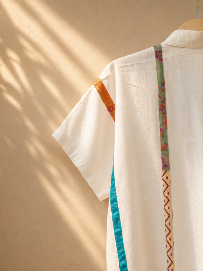 Celest White Organic Cotton Shirt | Jhultaru