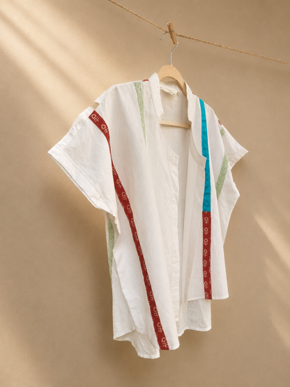 Celest White Organic Cotton Shirt | Jhultaru