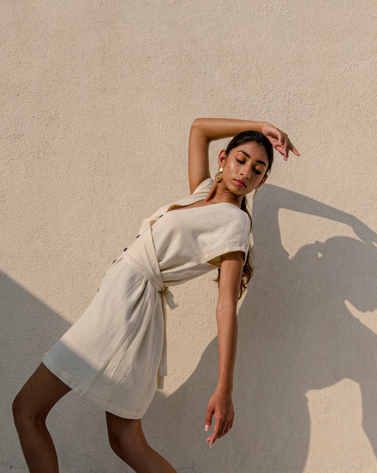 Off White Corset Dress