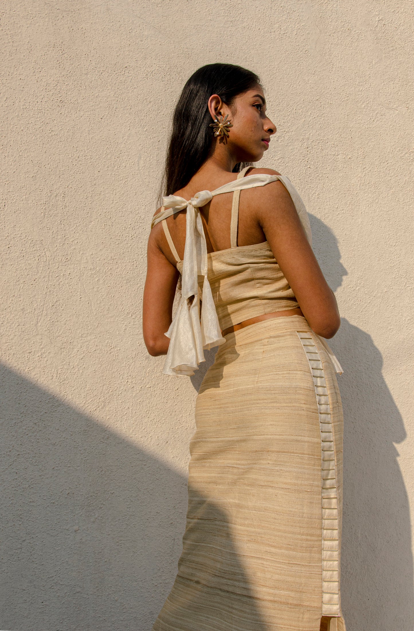 Caramel Skirt and the Butterfly top Set