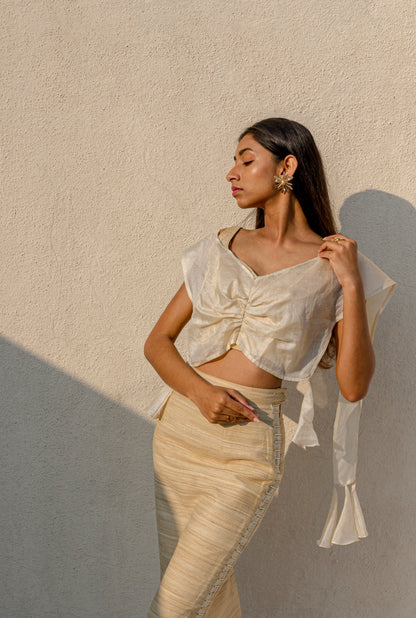 Caramel Skirt and the Butterfly top Set