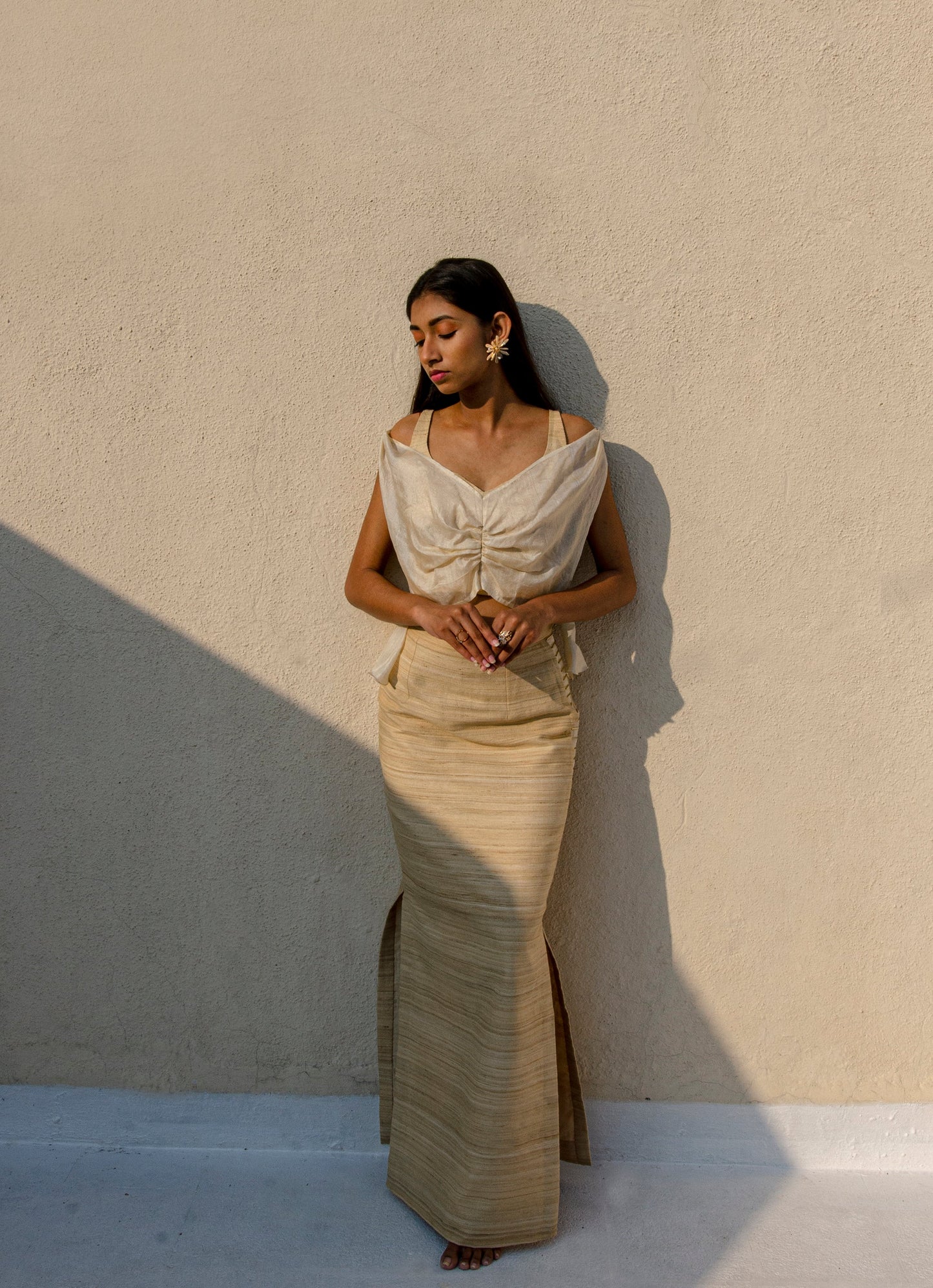 Caramel Skirt and the Butterfly top Set