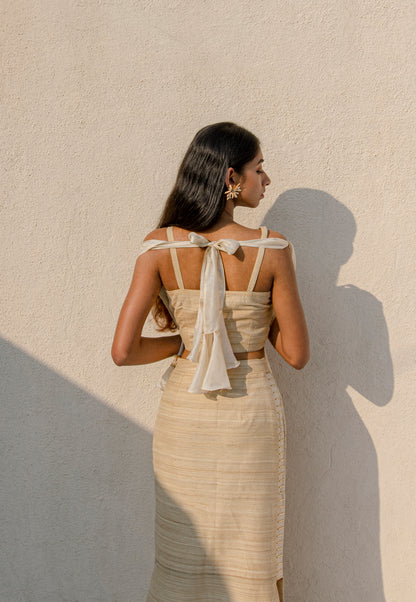 Caramel Skirt and the Butterfly top Set