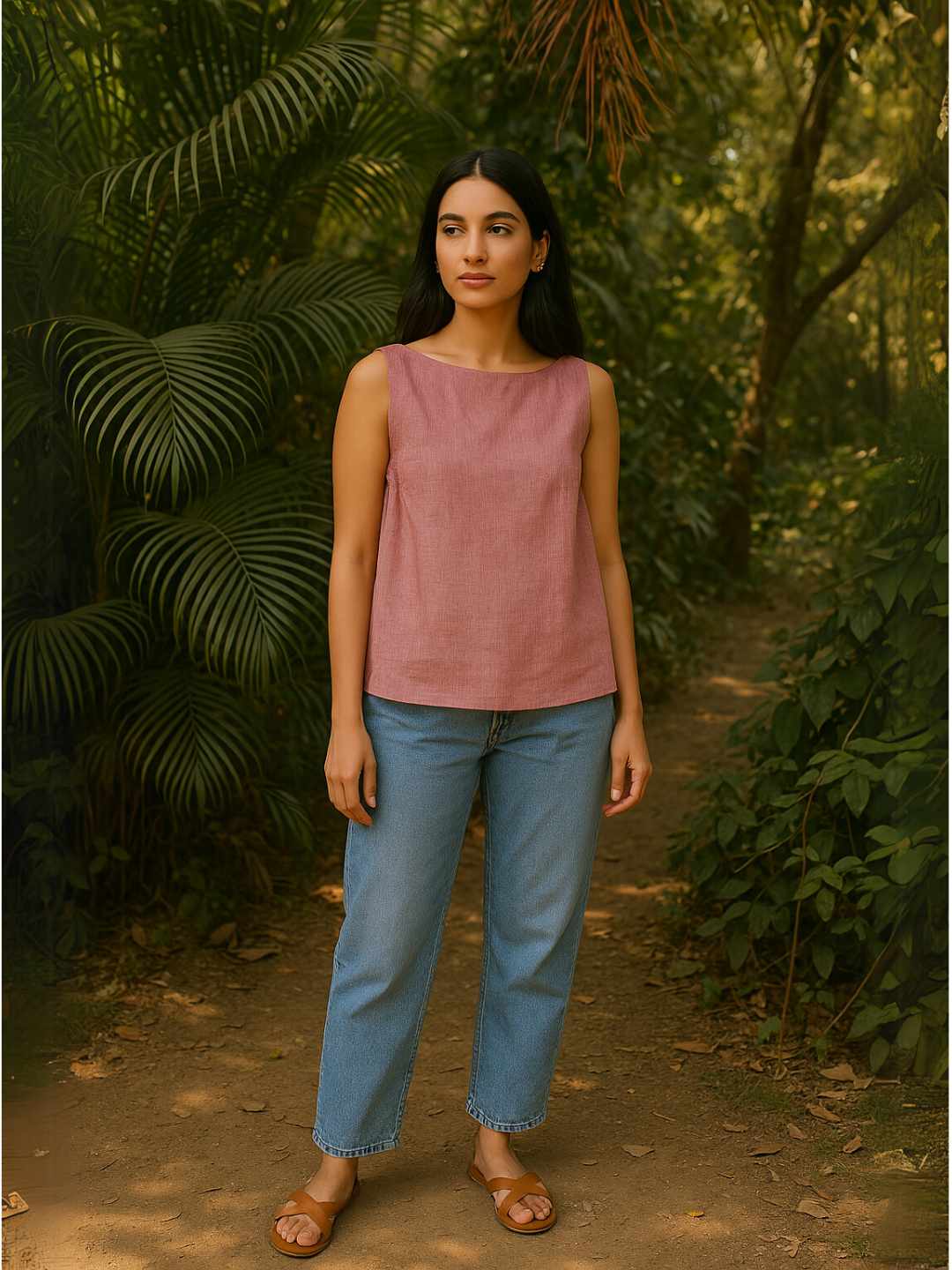 Merlot Handwoven Khadi Cotton Top | Jhultaru